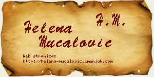 Helena Mučalović vizit kartica